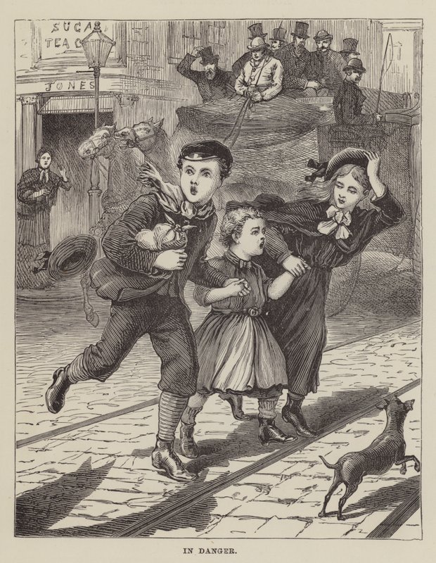 In Danger (engraving) af English School