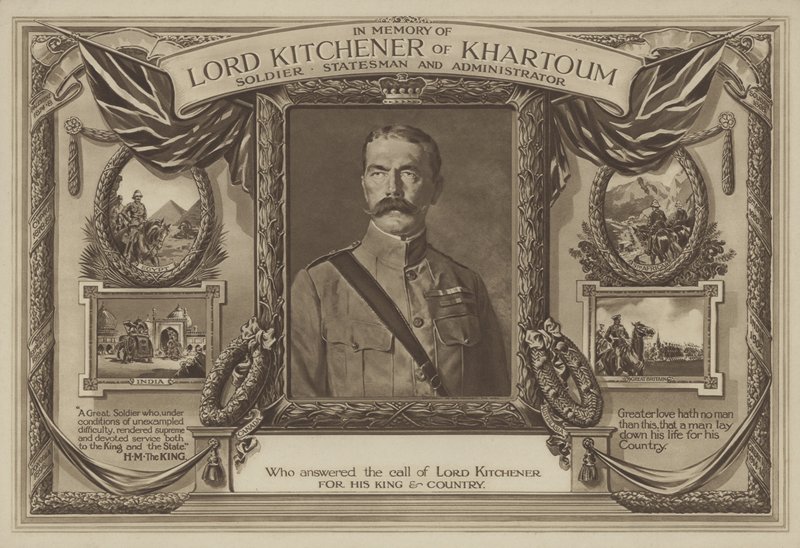 Til minde om Lord Kitchener af Khartoum af English School