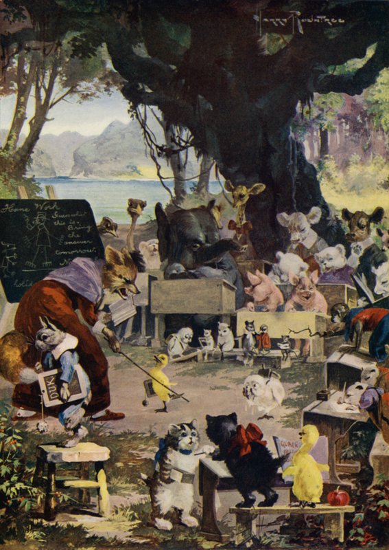 I skolen (farve litho) af English School