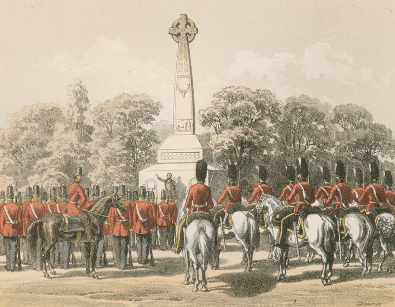 Indvielse af monumentet til den otteoghalvfjerds, Edinburgh af English School