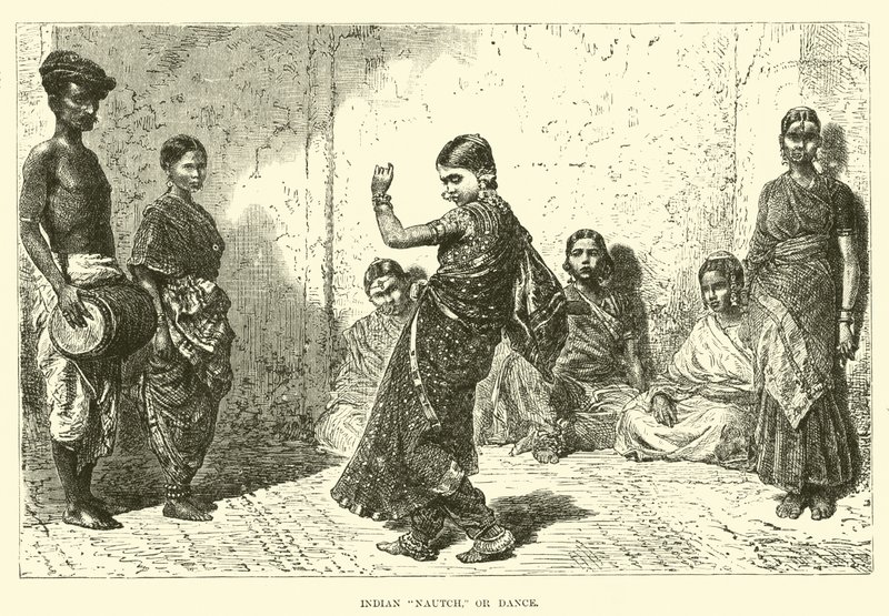 Indian Nautch, or dance  af English School