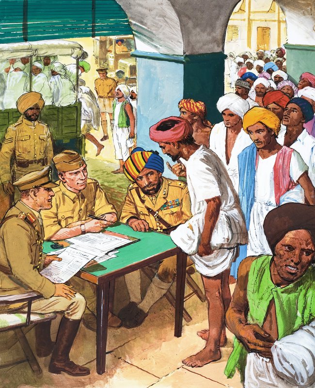 Indianere melder sig til at kæmpe i Anden Verdenskrig af English School