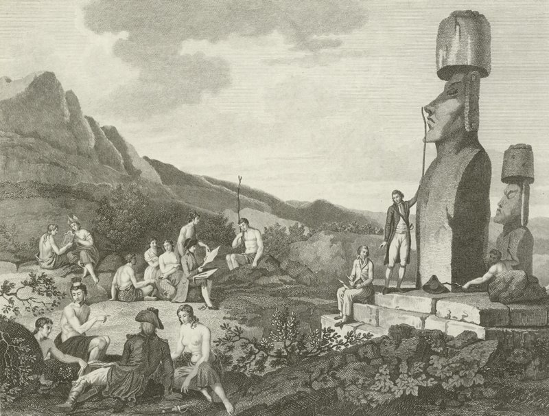 Påskeøens indbyggere og monumenter af English School