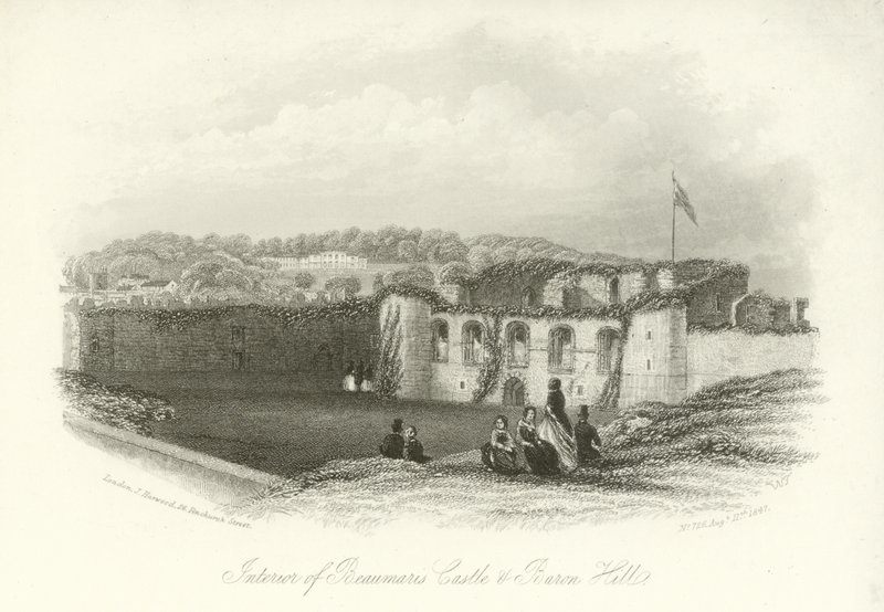 Interiør af Beaumaris Slot og Baron Villa af English School