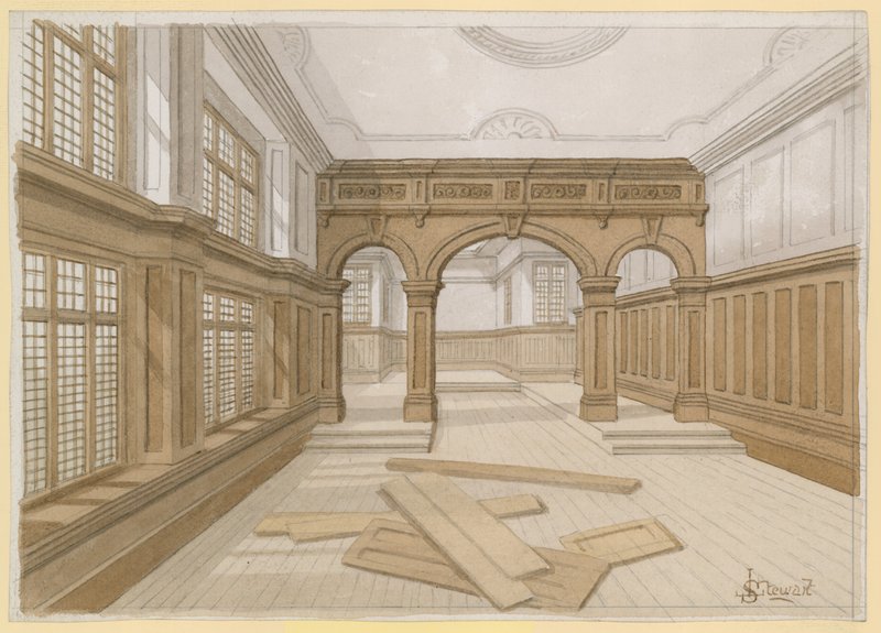 Interiør af Old Admiralty Court, Doctor Commons af English School