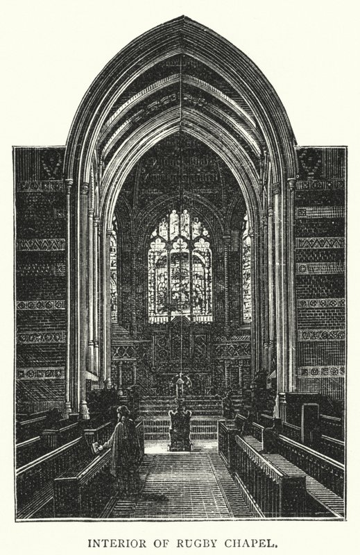 Interiør af Rugby Chapel (gravering) af English School