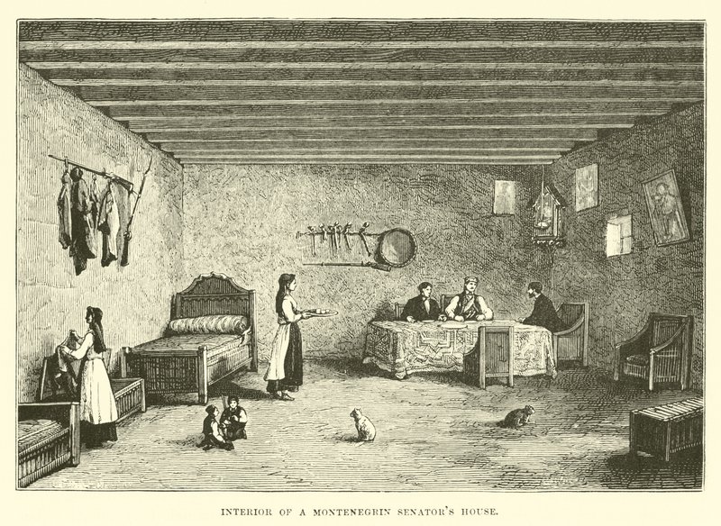 Interiør af et montenegrinsk senatorhus af English School