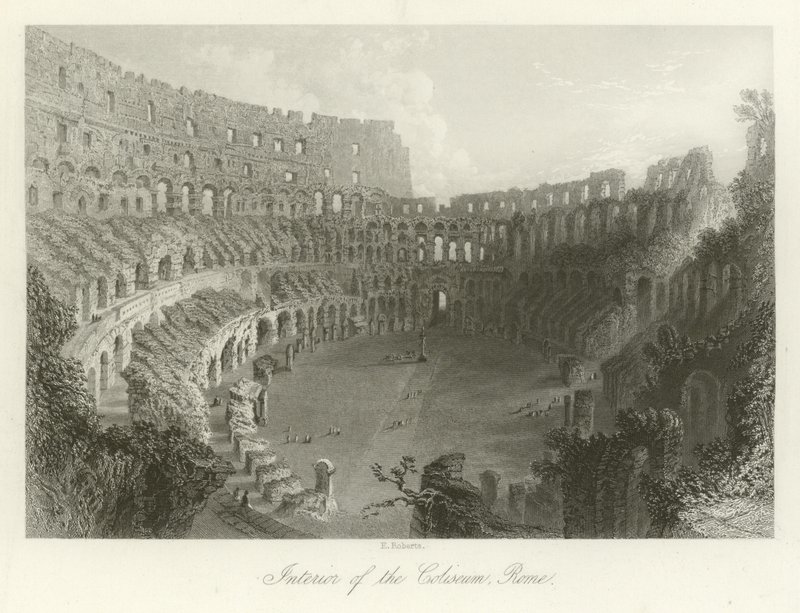 Interiør af Colosseum, Rom af English School
