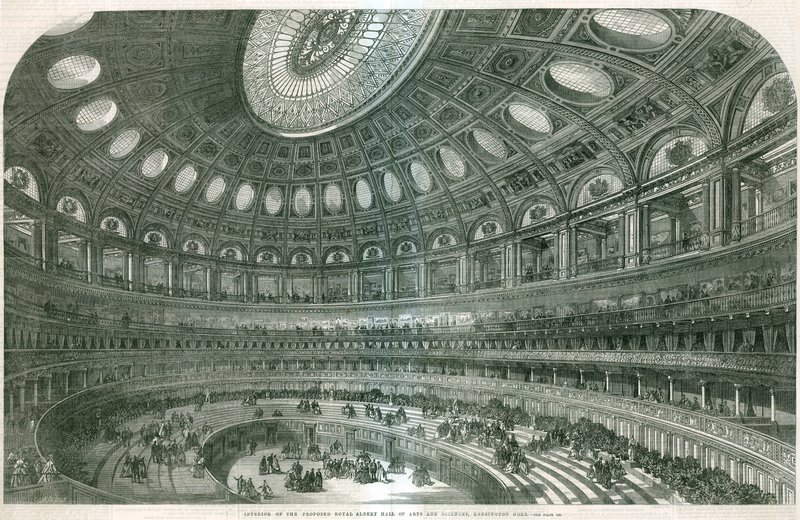 Interiør af den foreslåede Royal Albert Hall af English School
