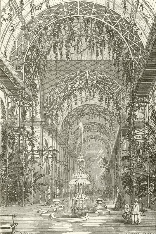 Indvendig udsigt af Crystal Palace, Sydenham af English School
