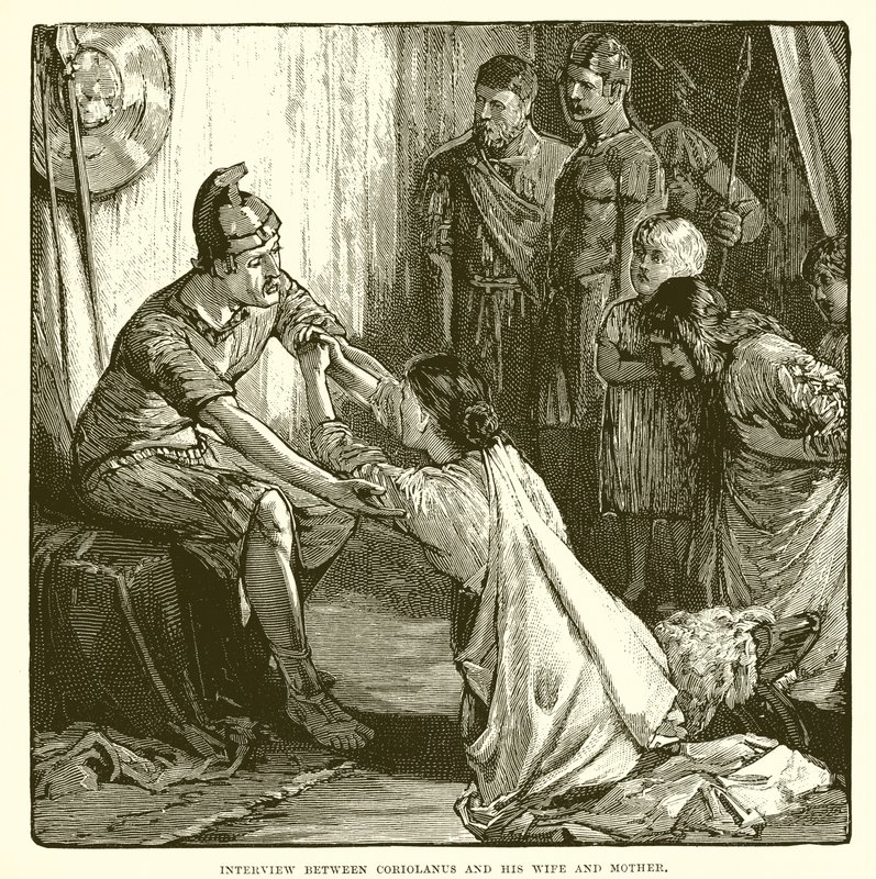 Interview mellem Coriolanus og hans kone og mor af English School