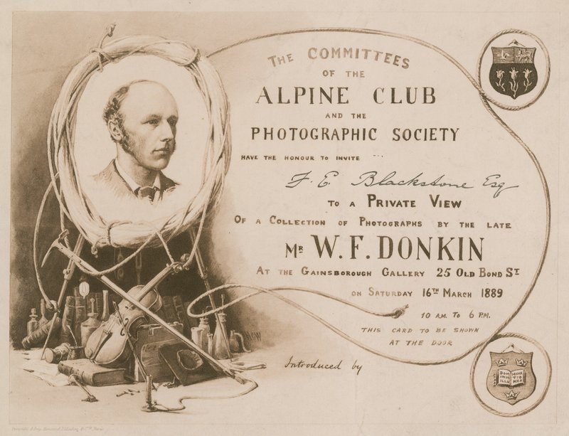 Invitation fra Alpeklubben og Fotografisk Selskab af English School