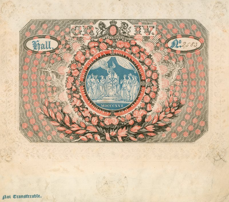 Invitation til Kroningen af Georg IV i 1821 af English School