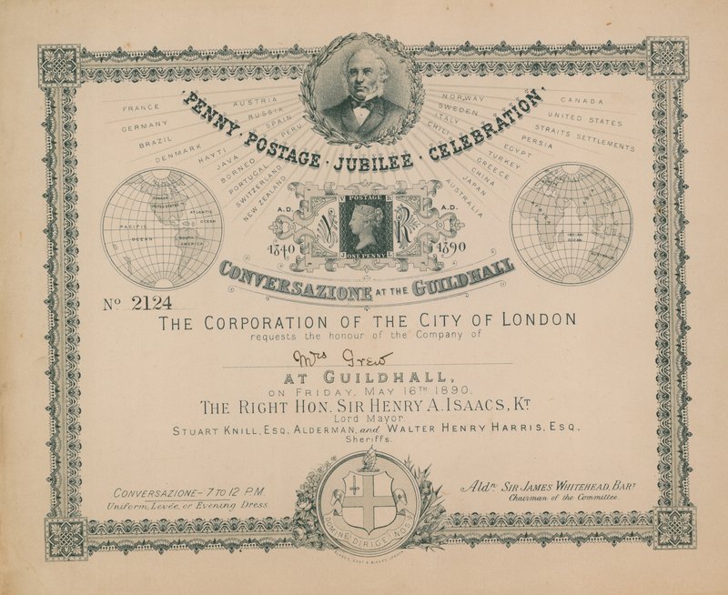 Invitation til Penny Portos jubilæumsfejring af English School