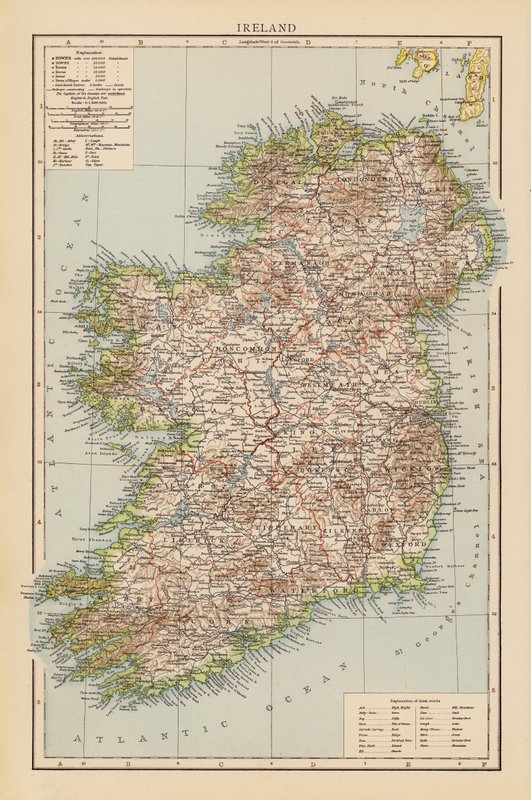 Irland (farvelitografi) af English School