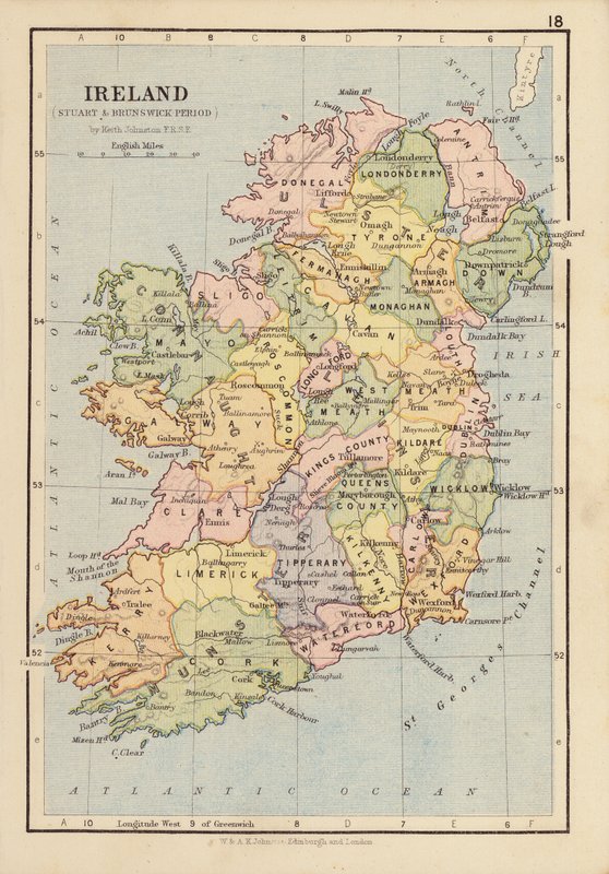 Irland, Stuart- og Brunswick-perioden (farvelitografi) af English School