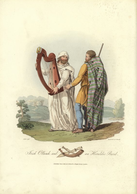 Irsk ottamh og en heraldisk bard af English School