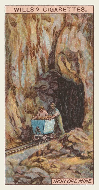Jernmalmmine (chromolitho) af English School