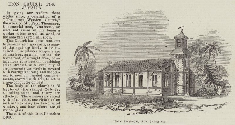 Iron Church for Jamaica (gravering) af English School