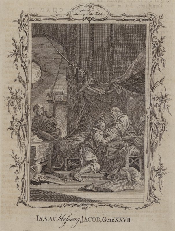 Isak velsigner Jakob (gravering) af English School