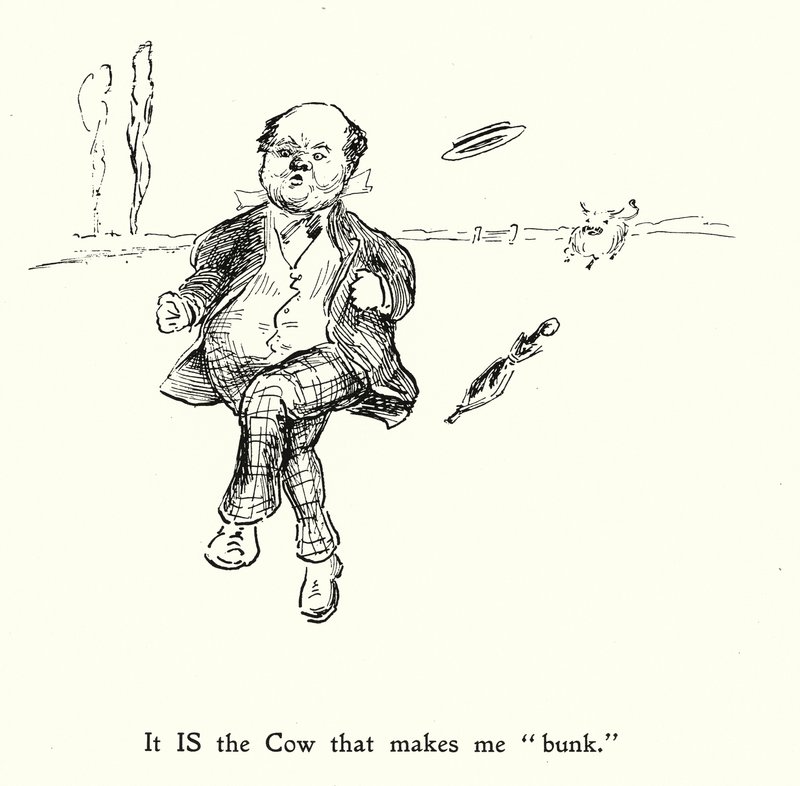 Det er koen, der gør mig "bunk"; det er ikke kåben, der gør munken (litografi) af English School