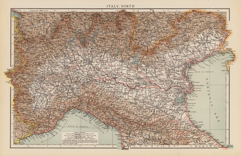 Italien, Nord (farvelitografi) af English School