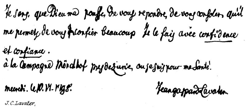 J C Lavater af English School