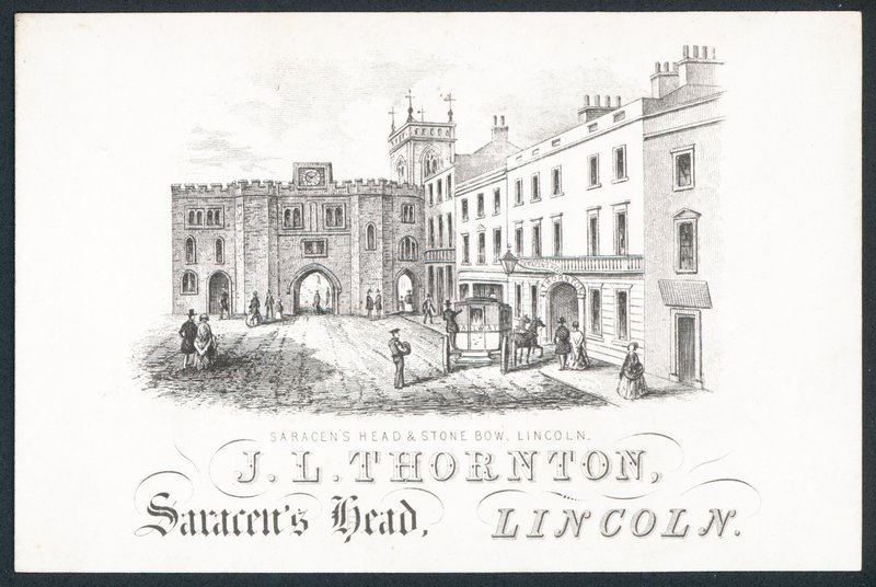 J L Thornton, handelskort af English School