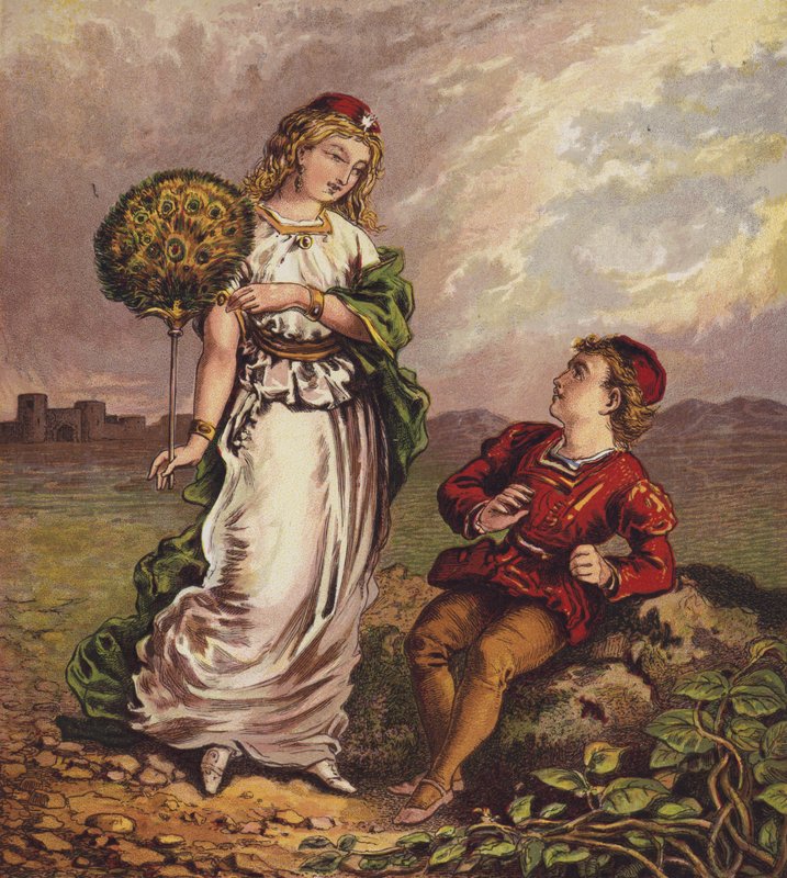 Jack And The Bean-Stalk (farve litho) af English School