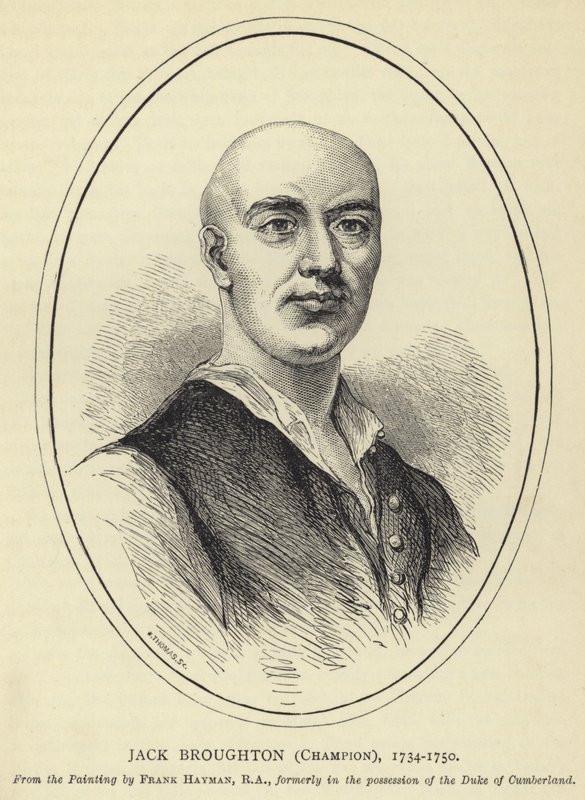 Jack Broughton, Champion, 1734-1750, Fra maleriet af Frank Hayman, RA, tidligere i besiddelse af hertugen af Cumberland af English School