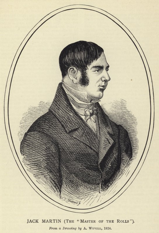 Jack Martin, The Master of the Rolls, fra en tegning af A Wyvill, 1824 af English School