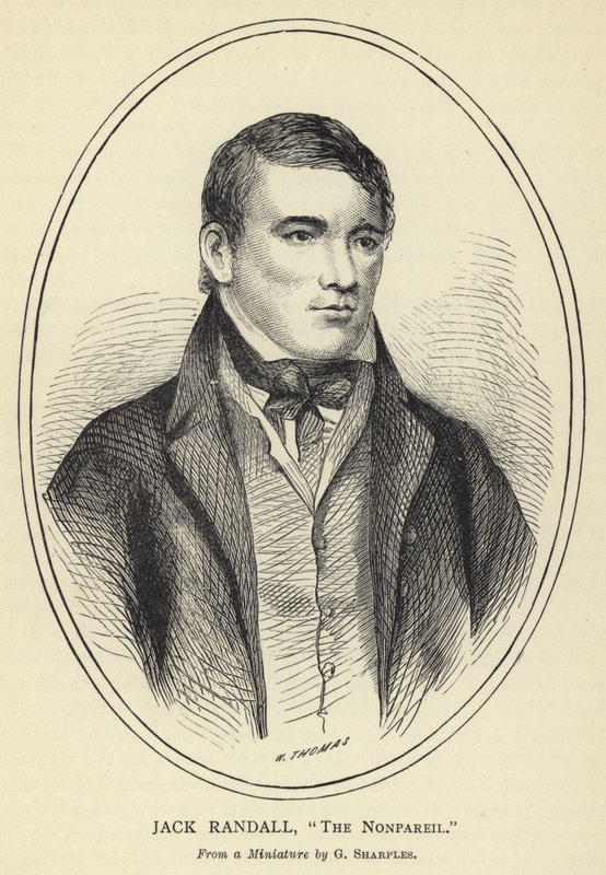 Jack Randall, The Nonpareil, From a Miniature af G Sharples af English School
