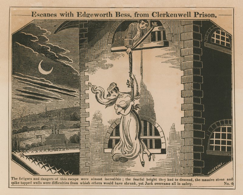 Jack Sheppard flygter med Edgeworth Bess fra Clerkenwell Prison af English School