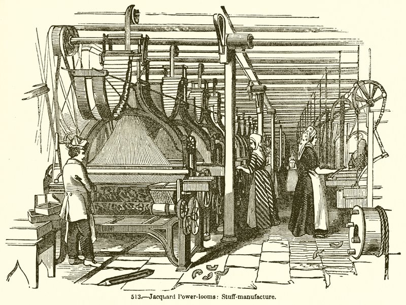 Jacquard Power-Looms: Stuff-Manufacture af English School