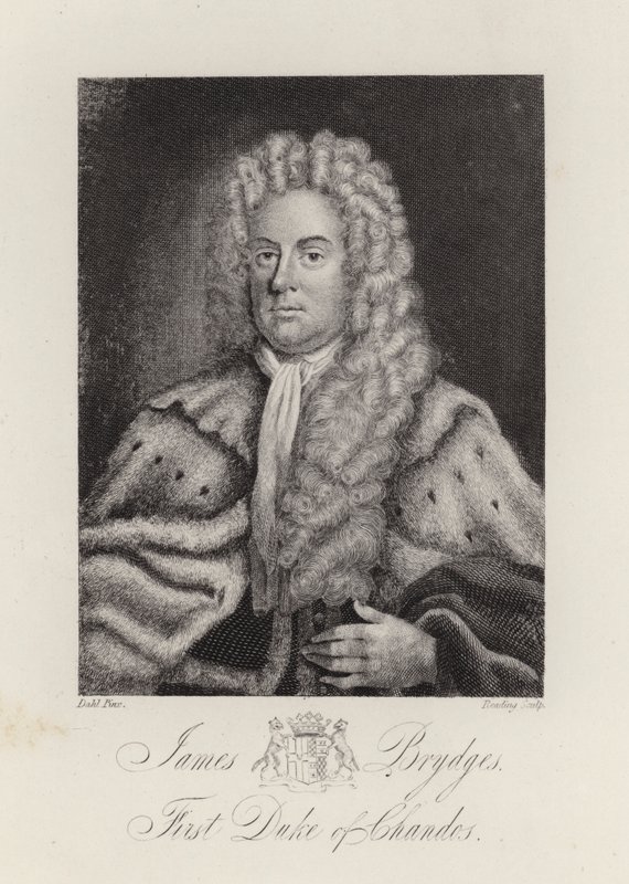James Brydges, hertug af Chandos (kobberstik) af English School