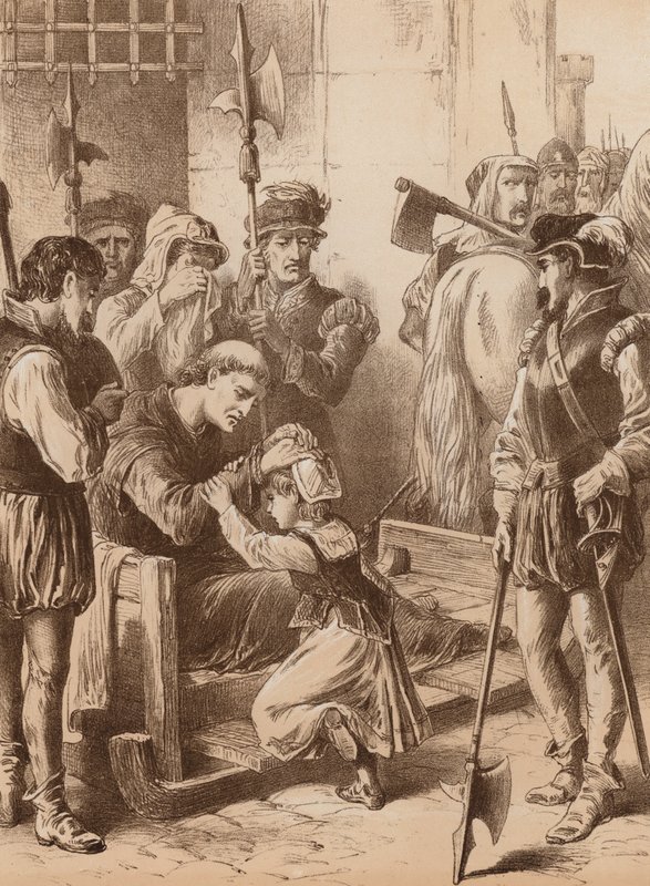 James Fenn, "Det var et bevægende skue" (litho) af English School