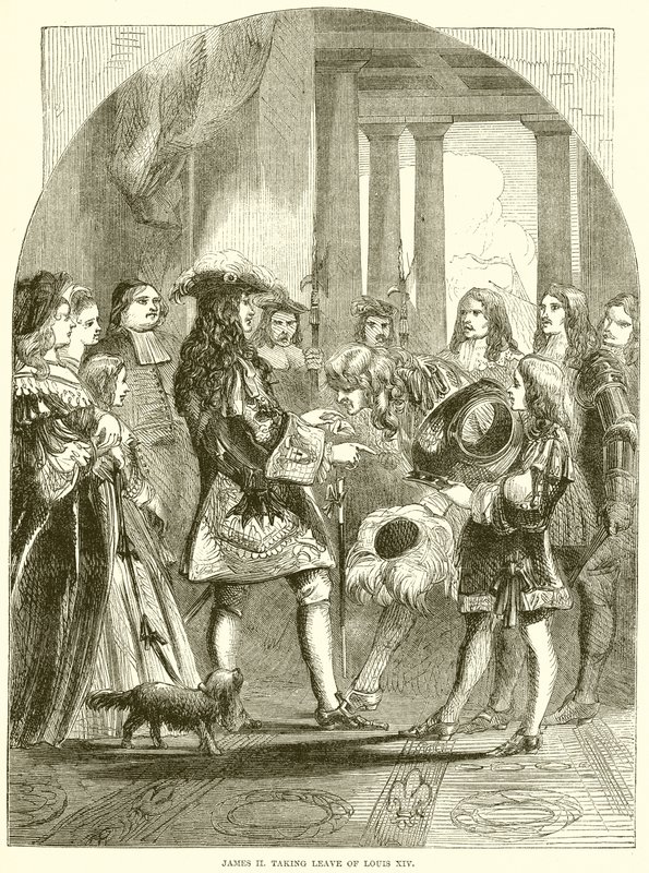 Jakob II. tager afsked med Ludvig XIV af English School