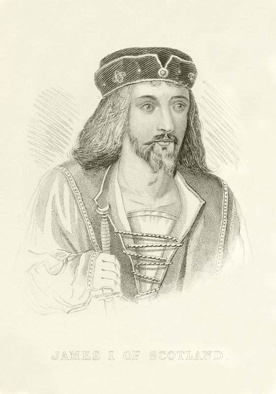 James I af Skotland af English School