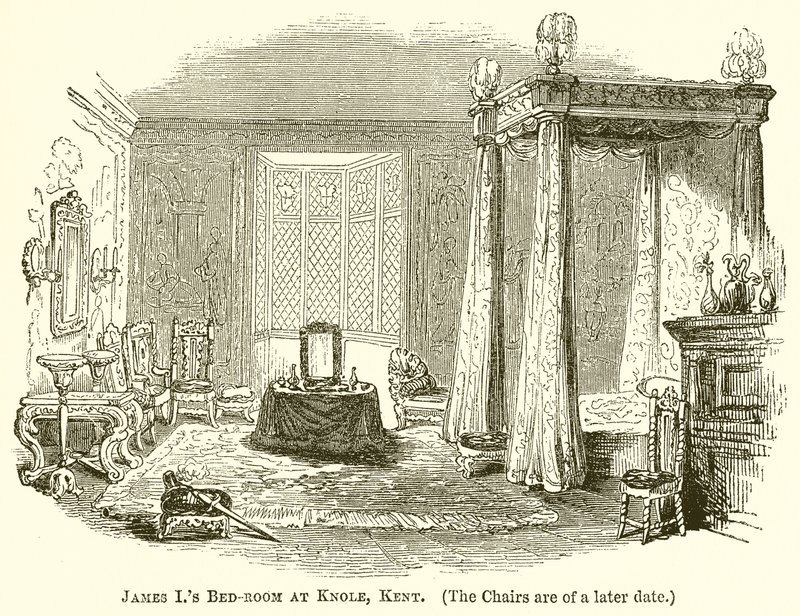 James er soveværelse i Knole, Kent af English School