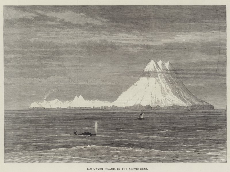 Jan Mayen Island, i det arktiske hav (gravering) af English School