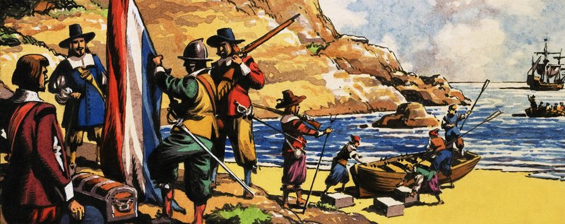 Jan van Riebeeck ankommer til Sydafrika af English School