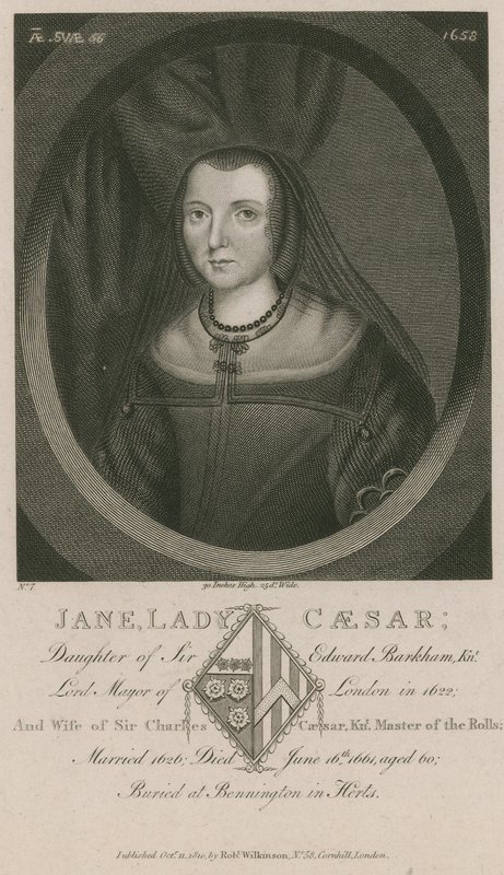 Jane, Lady Cæsar, datter af Sir Edward Barkham af English School