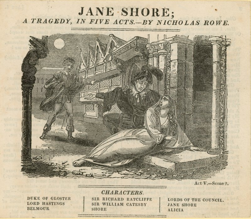 Jane Shore, en tragedie i fem akter. af English School