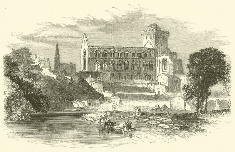 Jedburgh Abbey (gravering) af English School