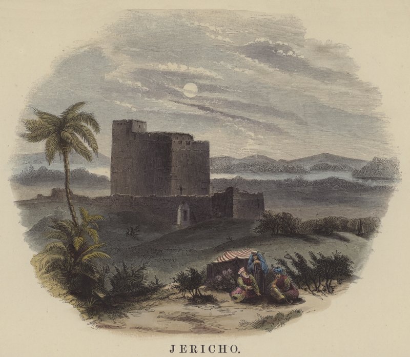 Jericho (farvet gravering) af English School