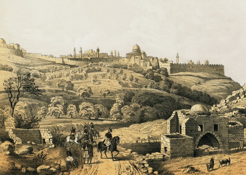 Jerusalem fra Jobs brønd af English School