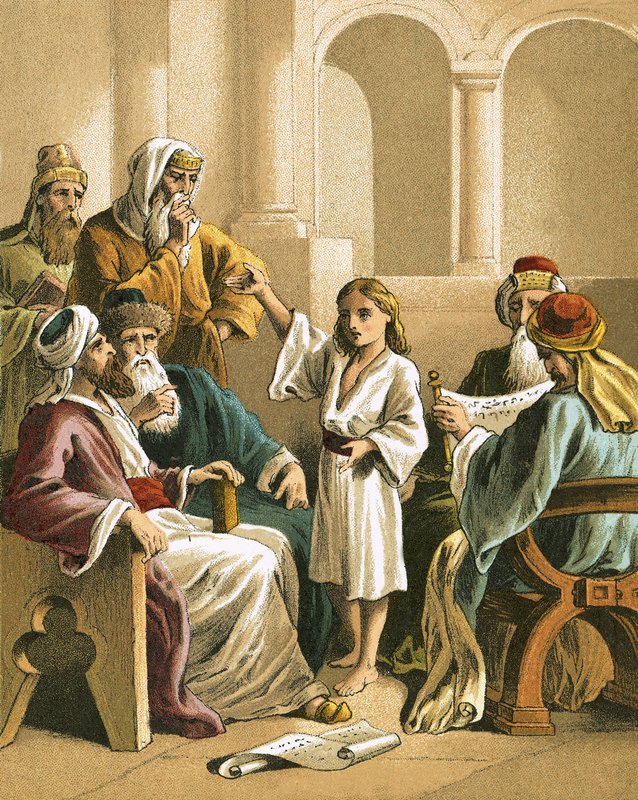 Jesus skændes med lægerne af English School