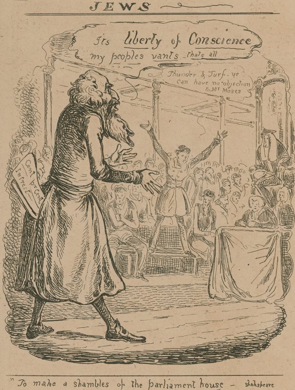 jøder; tegneserie af English School