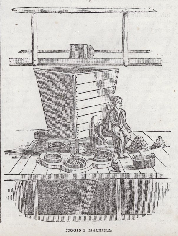 Jigging maskine, Cornish kobbermine (gravering) af English School