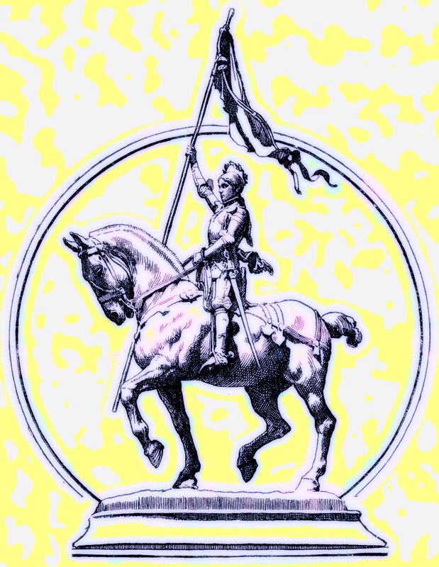 Joan of Arc, illustration til History of England af H. O. Arnold-Forster, udgivet 1897 (digitalt forbedret billede) af English School